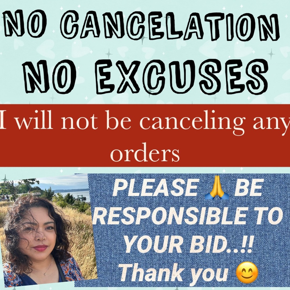 No Cancelation Policy Sign